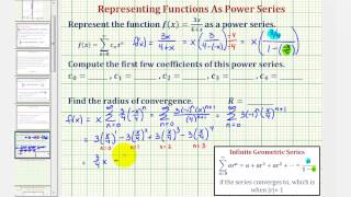 Ex 2 Find a Power Series to Represent a Rational Function [upl. by Oijres]