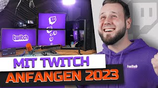 TWITCH STREAM einrichten TUTORIAL für ANFÄNGER 2023 [upl. by Bacchus]