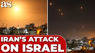 TEL AVIV  First footage of IRAN 200MISSILE air ATTACK on ISRAEL  TEL AVIV at RISK  LIVE [upl. by Trebreh]