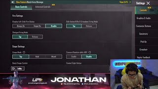 JONATHANGAMINGYT SENSITIVITY SETTINGS🔥  HACKER😈LIKE SENSITIVITY  Tej Sharma [upl. by Oran421]