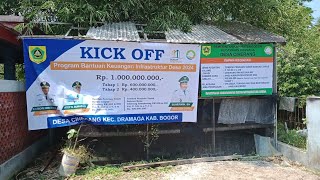 Kick off bantuan infrastruktur desa ciherang kecamatan Dramaga th 2024 fokuskan ke TPT [upl. by Nivlem126]