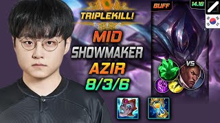 Azir Mid Build ShowMaker Liandrys Torment Grasp of the Undying  LOL KR Challenger Patch 1416 [upl. by Inar]