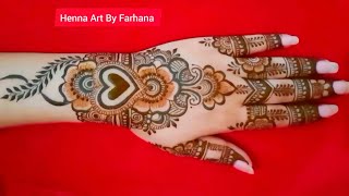 New Mehndi Design 2024 Heart Shape  Simple Mehndi Design  Stylish Mehndi Design 2024 [upl. by Nilyak]