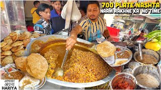 25 Rs Level 3000 Nashta  Street Food India  Flying Chole Bhature Samose Chana Imli Pulao [upl. by Bab]