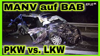 PKW total zerstört und LKW überschlagen 🚙🚚 Sechs Verletzte bei schweren Unfall auf A14 bei Naunhof [upl. by Avirt373]