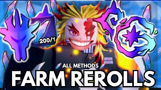 EVERY METHOD To FARM for TRAIT REROLLS  Anime Vanguards [upl. by Parfitt]