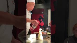 Cooking and entertaining epcot mickeymouse Hibachi Restaurant [upl. by Ozne]