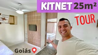 TOUR completo POR KITNET de 25 mÂ² em Caldas NovasGO  Investindo em Kitnets pelo BRASIL [upl. by Aelahc]