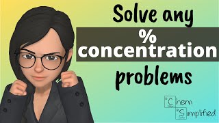 How to solve percent concentration problems even if youre 🤷🏻‍♀️  Dr K [upl. by Vinson]