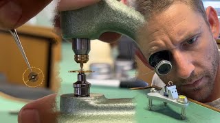 Vintage Rolex GMT 1675 Balance Staff Replacement Tutorial Super Technical for 1570 Movements [upl. by Nannoc]