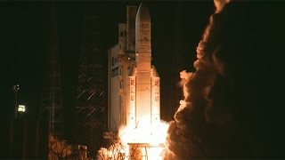 Ariane 5 ECA launches Intelsat 33e36 satellites [upl. by Serge]