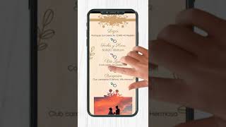 Invitación de Boda Virtual Interactiva para enviar por Whatsapp 🤵👰💖 DIFERENTE IBI007 ❤ [upl. by Aihsal]