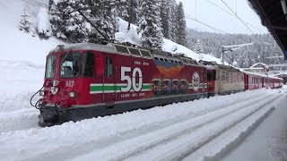 Bahnverkehr in Arosa [upl. by Ielhsa]