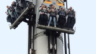 Apocalypse Drop Ride at Drayton Manor  Easter Monday 2142014 [upl. by Giglio826]