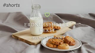 Schnelle Erdnussbutterkekse 🍪 aus nur 3 Zutaten 🥜 Glutenfrei shorts [upl. by Sidell]