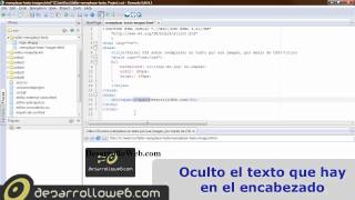 Practica CSS sustituir un texto por una imagen [upl. by Starbuck614]