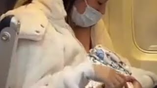 Woman Breastfeeding Cat On Plane😂😂😂  AlessiaVaesenn [upl. by Vastha]