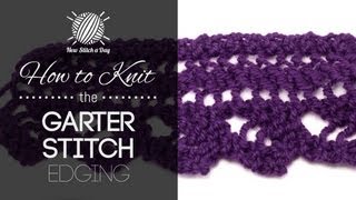 How to Knit the Garter Stitch Edging [upl. by Tezzil345]