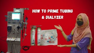 How to prime tubing amp dialyzer DialysisDiary dialysis dialysismachine [upl. by Rennie660]