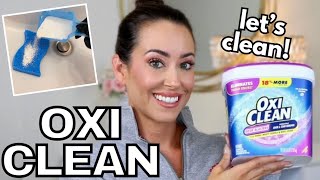 CLEANING WITH OXICLEAN WAYS TO USE OXICLEAN AROUND THE HOUSE Demo amp Review [upl. by Billye]