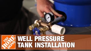 Well Pressure Tank Installation  The Home Depot [upl. by Bigot]