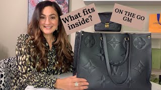 Louis Vuitton On the Go GM 18 month Review REVIEW  Model shots What fits inside Is it too big [upl. by Eudocia592]