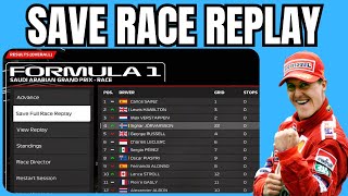 How to Save Replay in F1 23  Save Full Race Replay  Easy Tutorial f123 [upl. by Aihsenod]