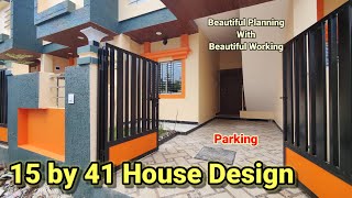 Beautiful 15×41 house plan  1541 house design in single floor  1bhk house 15 by 41 [upl. by Zeena]