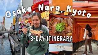 Japan Travel Vlog best things to do in OSAKA NARA and KYOTO 2023 [upl. by Gupta]