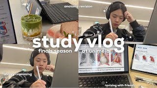 study vlog 📕 finals season last week of semester winter days studying with friends eating well [upl. by Bette]