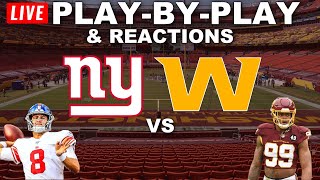 Washington Football Team vs New York Giants  Live PlayByPlay amp Reactions [upl. by Jaycee]