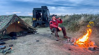 Solo Overnight Camping with Old School Military Surplus Gear [upl. by Deaner53]