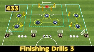 Finishing Drills  Football 433 Formation [upl. by Rab475]