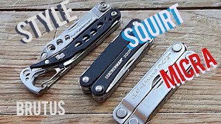 Porownanie microtooli Leatherman Micra vs Squirt PS4 vs Style CS [upl. by Icyak]