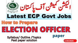 Election officer Jobs  Solved Past Paper  Election Commission [upl. by Ylicec]