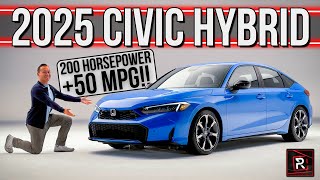 The 2025 Honda Civic Hybrid Combines SiLike Power With Crazy Efficient Fuel Economy [upl. by Esirehs]