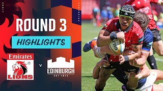 Emirates Lions v Edinburgh  Highlights  Round 3  URC 202425 [upl. by Ueik]