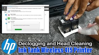 HP Ink Tank Wireless 415 Printer  Printhead Declogging and Head Cleaning Solution [upl. by Nepean]