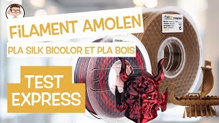 Test Express des filaments PLA Silk dual color et Bois dAmolen [upl. by Guthry683]