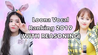 Loona Vocal Ranking 2019 WITH SEASONING [upl. by Sualocin463]