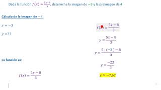 imagen y preimagen de una función lineal [upl. by Shivers]