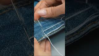 How to downsize the waist of jeans without sewing machine easily Miarti 🧵✂️ [upl. by North]