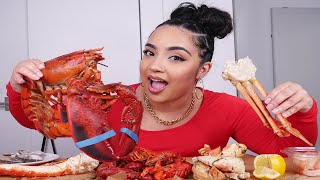 SEAFOOD BOIL MUKBANG OYSTERS KING CRAB LOBSTER  THOUGHTS ON CONSPIRACY THEORISTS  KissedByKen [upl. by Mou322]