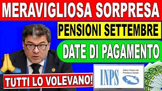 🚨PAGAMENTO PENSIONE SETTEMBRE Tutte le Date Ufficiali Per Pensioni [upl. by Arvo908]