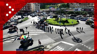 Trattori nel palermitano larrivo del corteo a Villabate le immagini dal drone [upl. by Holtz]