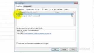 Set Auto Reply Message in Outlook 2010 [upl. by Martreb507]