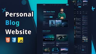 How to Create Personal Blog Website Using HTML CSS JavaScript [upl. by Belier924]