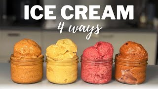 HEALTHY HOMEMADE ICE CREAM » 4 Easy GuiltFree Recipes  No Ice Cream Machine DairyFree [upl. by Wolfson]