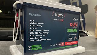 EPOCH 300ah RV BATTERY LITHIUM LifePO4 POWER STORAGE [upl. by Laurice]