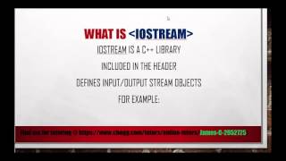 C Tutorial  Intro  Hello World  What is iostream libraries and how to use iostream [upl. by Harwilll921]